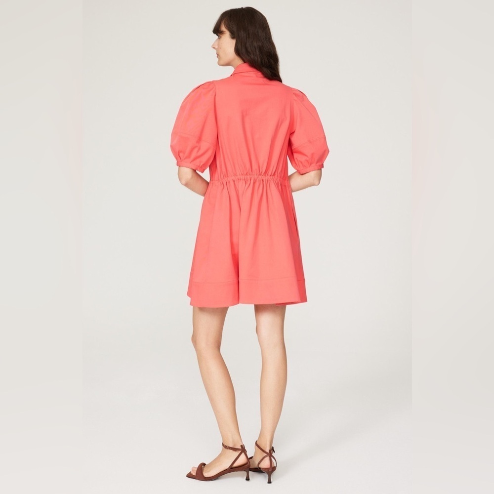ba&sh - Lincoln Dress - Coral Button-Up mini dress - Picture 2 of 12